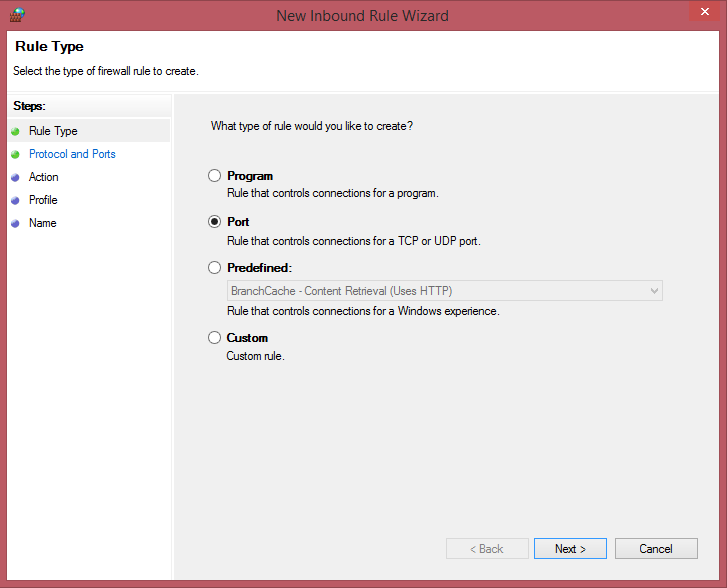 Assistant port firewall 1