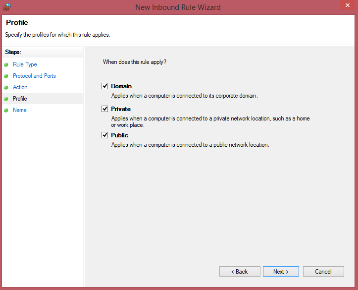 Assistant port firewall 4